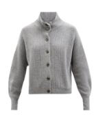 Lisa Yang - Jordan High-neck Ribbed-cashmere Cardigan - Womens - Grey