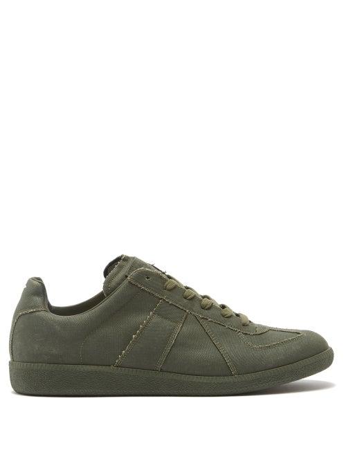 Maison Margiela - Replica Panelled Canvas Trainers - Mens - Grey