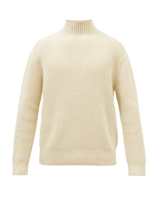Frame - High-neck Wool Sweater - Mens - Cream