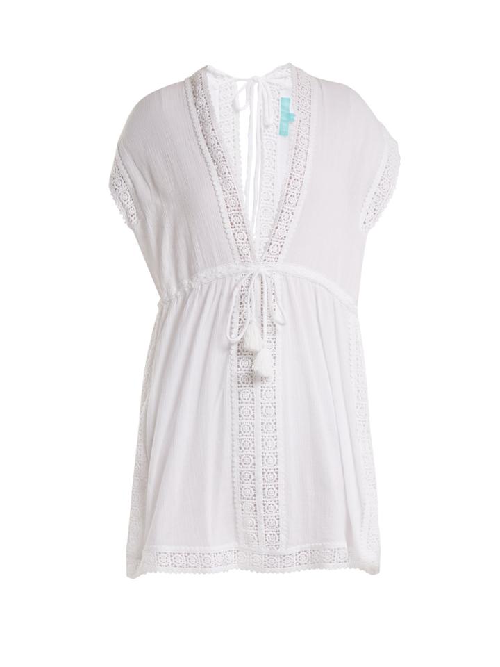 Melissa Odabash Jennifer Lace-trimmed Cotton Dress