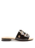 Toga Embellished Patent-leather Slides