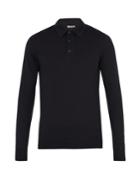 Bottega Veneta Long-sleeved Cotton-blend Jersey Polo Shirt