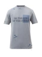 Acne Studios - Everrick Distressed Cotton-jersey T-shirt - Mens - Grey