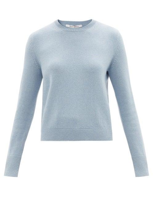 Another Tomorrow - Recycled Cashmere-blend Sweater - Womens - Light Blue