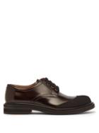 Matchesfashion.com Marni - Contrast Toe Leather Derby Shoes - Mens - Black