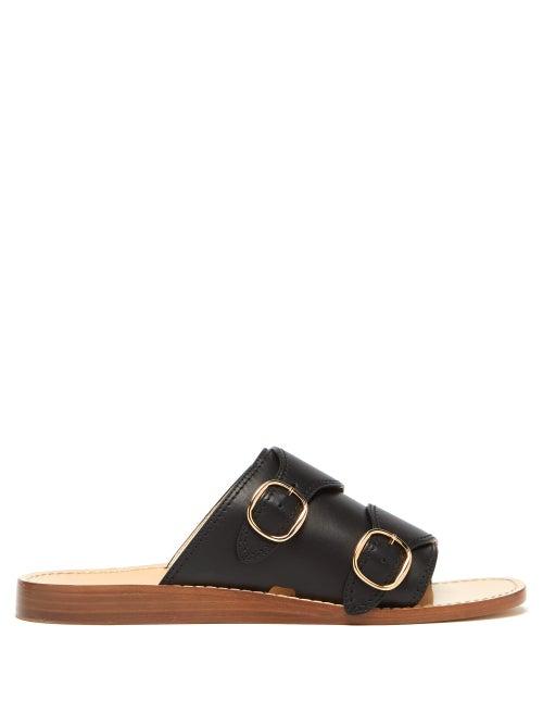 Gabriela Hearst - Tom Buckled Leather Sandals - Womens - Black