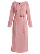 Matchesfashion.com Sies Marjan - Hester Waist Belt Midi Dress - Womens - Light Pink