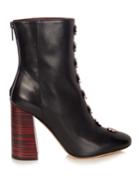 Ellery Esmond Stud-embellished Leather Ankle Boots