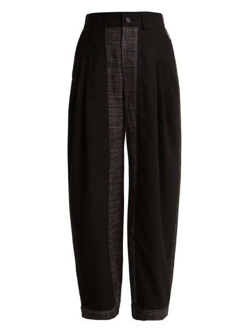 Matchesfashion.com Koch - Contrast Panel Trousers - Womens - Grey