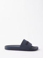 Balenciaga - Logo-embossed Rubber Slides - Mens - Navy