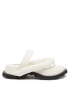 Jil Sander - Exaggerated-sole Leather Flatform Sandals - Womens - Ivory