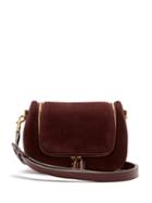 Matchesfashion.com Anya Hindmarch - Vere Small Suede Shoulder Bag - Womens - Burgundy