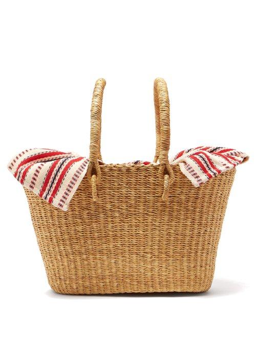 Matchesfashion.com Muu - Claudia Mini Straw Basket Bag - Womens - Red Multi