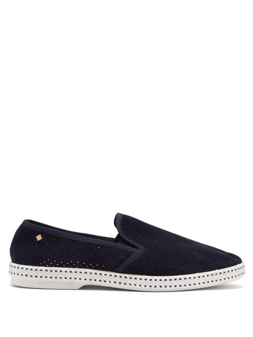 Matchesfashion.com Rivieras - Sultan Des Plages Suede Loafers - Mens - Blue