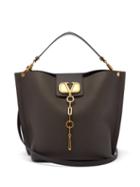 Matchesfashion.com Valentino Garavani - Escape V-logo Large Leather Tote Bag - Womens - Dark Grey