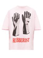Matchesfashion.com Christopher Kane - Rubberist Print Cotton T Shirt - Womens - Light Pink