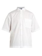 Marni Striped-panel Cotton-poplin Shirt