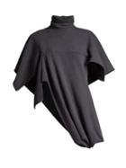 Matchesfashion.com Jw Anderson - Asymmetric High Collar Jersey Sweatshirt - Womens - Grey