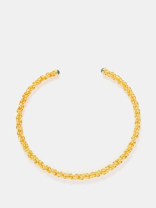 Sylvia Toledano - Braided Malachite Choker - Womens - Green Gold