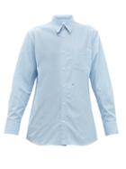 Matchesfashion.com A.p.c. - X Suzanne Koller Codeo Striped Cotton Shirt - Womens - Light Blue