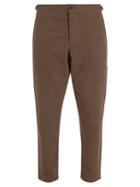 Matchesfashion.com Oliver Spencer - Judo Tapered Leg Cropped Cotton Twill Trousers - Mens - Brown