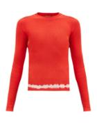 Matchesfashion.com Altuzarra - Kazuko Shibori-dye Hem Cotton Sweater - Womens - Orange