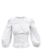 Cecilie Bahnsen - Jasiah Floral-fil Coup Cutout Top - Womens - White Multi