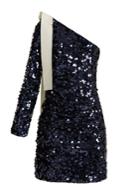 Msgm One-shoulder Sequin-embellished Dress