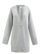 Galvan - Pearl-embellished Wool-blend Cardigan - Womens - Light Grey