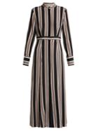 Diane Von Furstenberg Harley Striped Silk Crepe De Chine Shirtdress