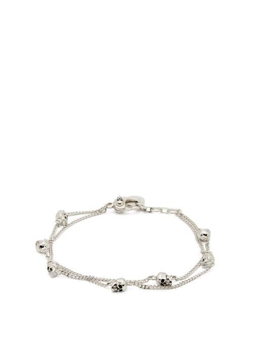 Matchesfashion.com Alexander Mcqueen - Skull-charm Chain Bracelet - Mens - Silver
