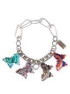 Chopova Lowena - Butterfly-charm Stainless Steel Necklace - Womens - Multi