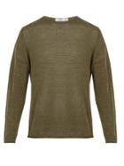 Inis Meáin Crew-neck Linen-blend Sweater