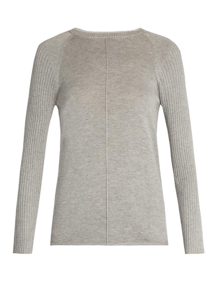 Frame Round-neck Silk And Cashmere-blend Sweater
