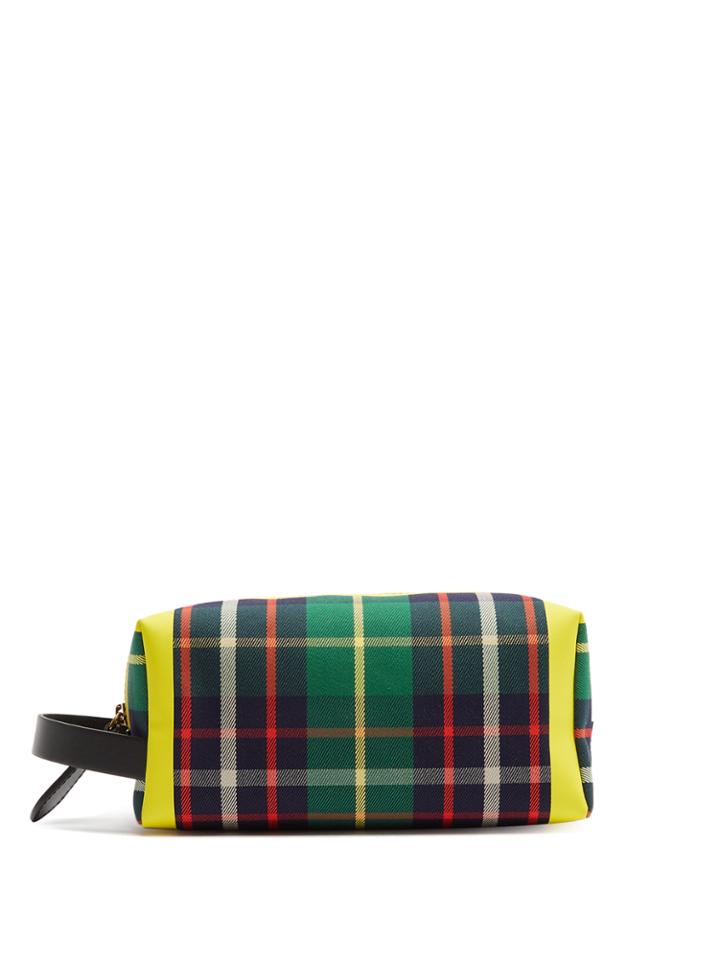 Burberry Tartan Zip-around Canvas Clutch