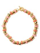 Matchesfashion.com Aurlie Bidermann - Venice 18kt Gold-plated & Enamel Choker - Womens - Pink Gold