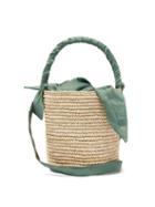 Matchesfashion.com Sensi Studio - X Loulou De Saison Baby Straw Bucket Bag - Womens - Light Green