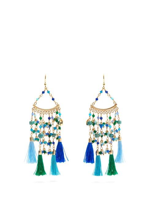 Matchesfashion.com Rosantica By Michela Panero - Kilimangiaro Multi Stone Earrings - Womens - Blue