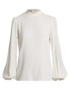 Giambattista Valli Blouson-sleeve Crepe Blouse