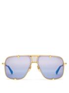 Matchesfashion.com Dita Eyewear - Mach Five Metal Sunglasses - Mens - Gold