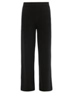 Matchesfashion.com Allude - Wool-blend Wide-leg Track Pants - Womens - Black