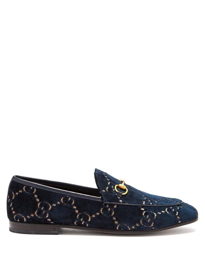 Gucci Jordan Gg Velvet Loafers