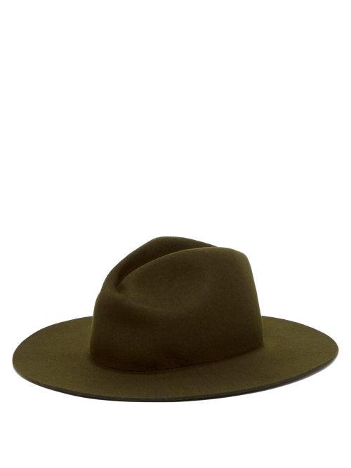 Matchesfashion.com A.p.c. - Janet Wide Brim Felt Hat - Womens - Khaki