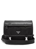 Matchesfashion.com Prada - Leather Trimmed Nylon Messenger Bag - Mens - Black