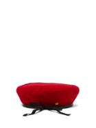 Matchesfashion.com Gucci - Gg Embroidered Felt Beret - Womens - Red