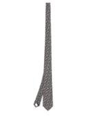 Matchesfashion.com Burberry - Manston Monogram Print Silk Twill Tie - Mens - Grey