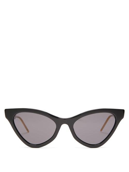 Matchesfashion.com Gucci - Cat Eye Acetate Sunglasses - Womens - Black