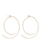 Diane Kordas Rose-gold Curved Hoop Earrings