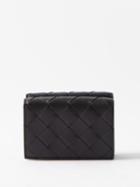 Bottega Veneta - Intrecciato-leather Tri-fold Wallet - Mens - Black