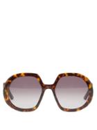 Dior - Diorbobby R1u Butterfly Acetate Sunglasses - Womens - Brown